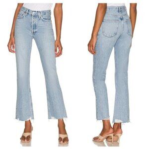 AGOLDE Relaxed Boot Jeans Curio Blue Light Wash Mid Rise Flare Leg Aritzia 26